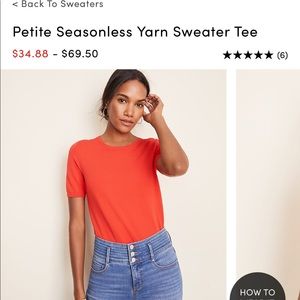 Ann Taylor Short Sleeve Sweater